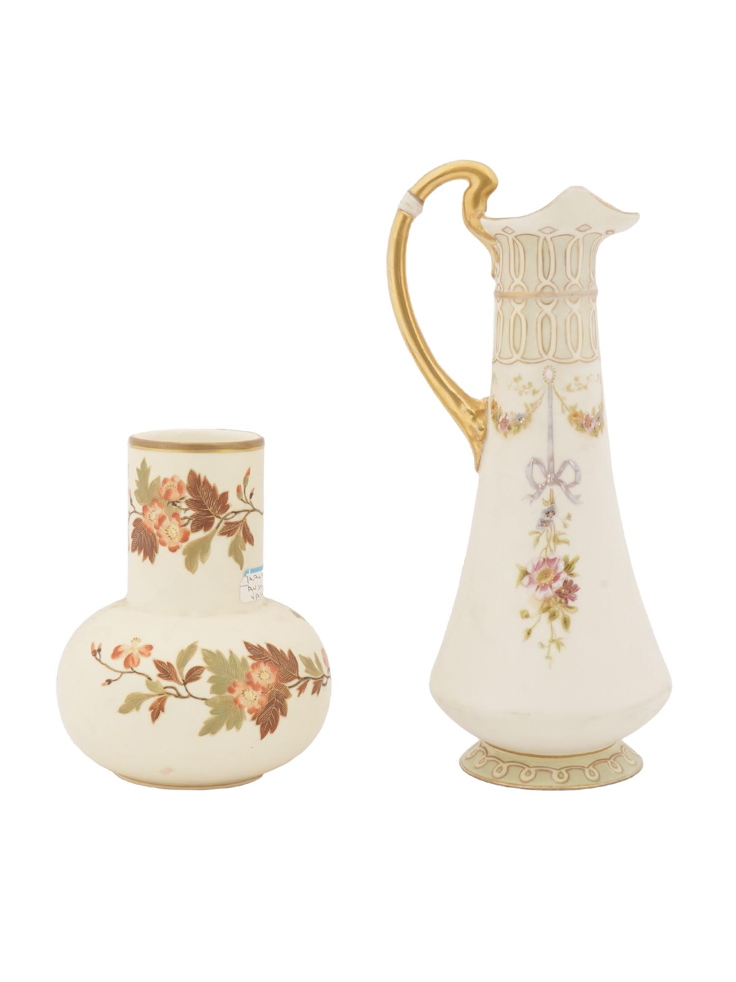 ROBERT HANKE AUSTRIAN PORCELAIN TALL JUG AND VASE PIC-2